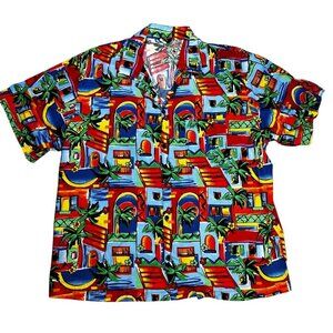 Toucan Dance 2XL Men Hawaiian Tropical Shirt Cruise Coastal Holiday